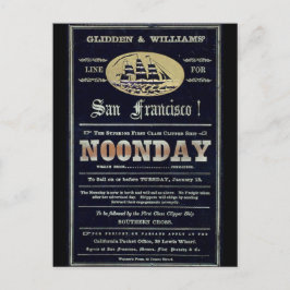 Ondags Clipper segling frakt 1900 Vykort