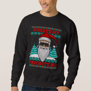 Onde Santa där min favoritho Funny Ugly Chris Lång Ärmad Tröja