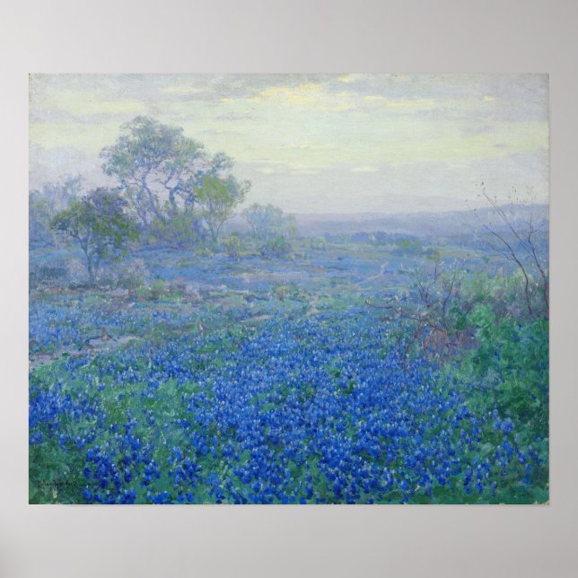 Onderdonk - A Cloudy Day Bluebonnets 1918 Poster (Framsidan)