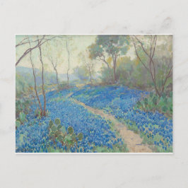 Onderdonk - A Hillside of Bluebonnet Postcard Vykort