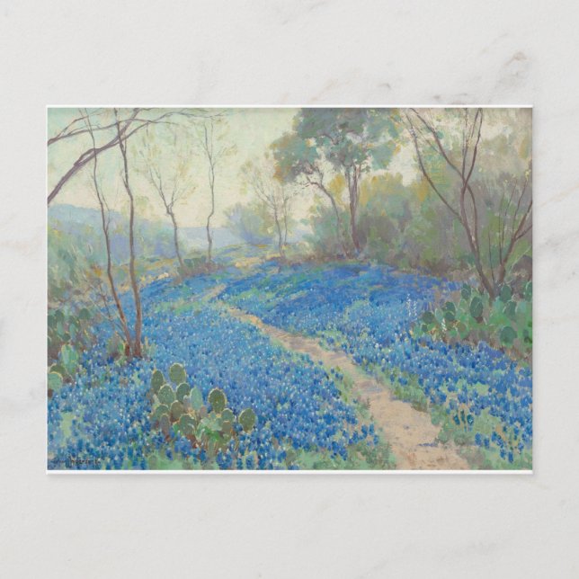 Onderdonk - A Hillside of Bluebonnet Postcard Vykort (Framsida)