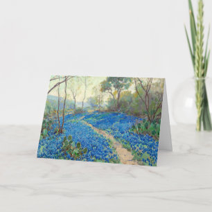 Onderdonk - A Hillside of Bluebonnets - Texas Kort