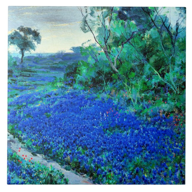 Onderdonk - Blånät på Misty Morgon Kakelplatta (Framsidan)