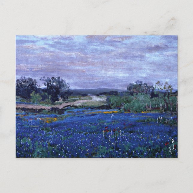 Onderdonk - Bluebonnets at Twilight 1922 Vykort (Framsida)
