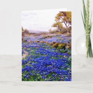 Onderdonk - Bluebonnets at Twilight, North of San Kort