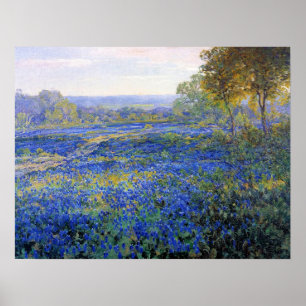 Onderdonk - Fält av blåbonater 1920 Poster