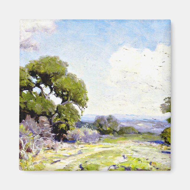 Onderdonk -God morgon i Live Oaks, Boerne, Texas Magnet (Framsidan)