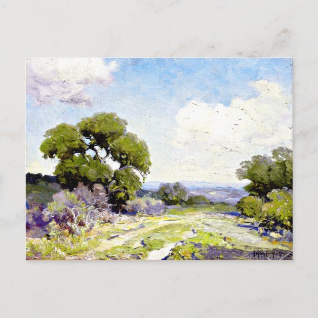 Onderdonk -God morgon i Live Oaks, Boerne, Texas Vykort (Framsida)