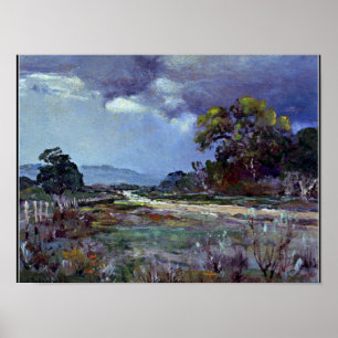 Onderdonk - närmar sig Rain, sydvästra Texas Poster