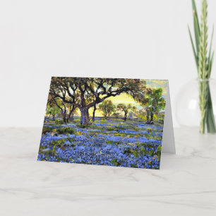 Onderdonk - Old Live Oak Träd och Bluebonnet Kort