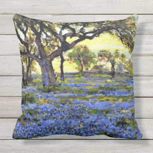 Onderdonk - Old Live Oak Träd och Bluebonnet Kudde