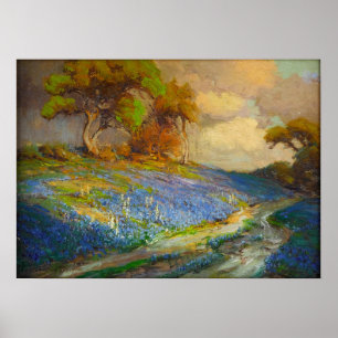 Onderdonk - sent på eftermiddagen i Bluebonnet SW  Poster