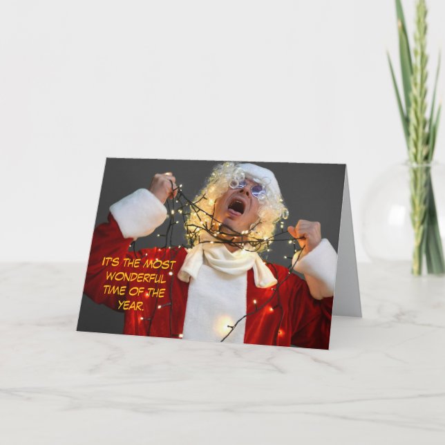 ONDERFULL TID FÖR ÅRETS CHRISTMAS-KORT TACK KORT (Framsida)