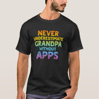 Onderskatt Aldrig Farfar Utan Appar Träarbetare T Shirt