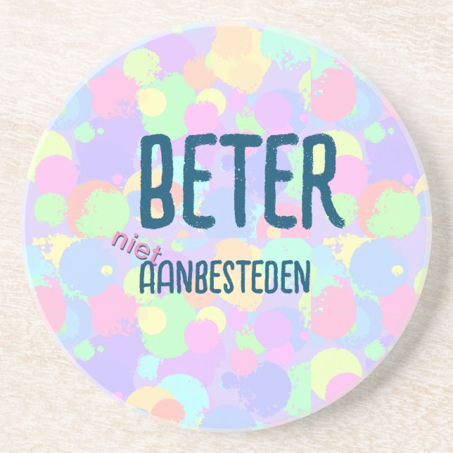 Onderzetters Beter niet aanbesteden Underlägg (Framsidan)