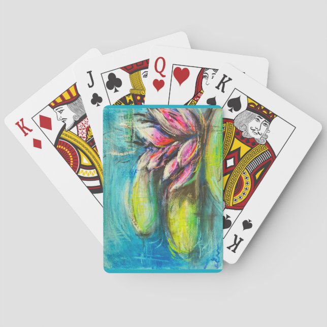 Ondes de calme fleuries casinokort (Baksidan)