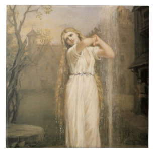 Ondine (av John William Waterhouse) Kakelplatta