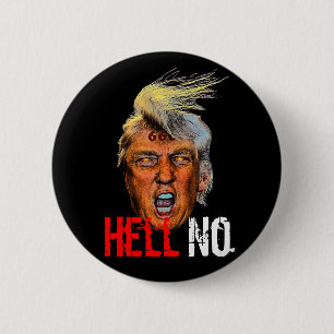 Ondpresident Trump Djävulen Anti Christ - helvetet Knapp