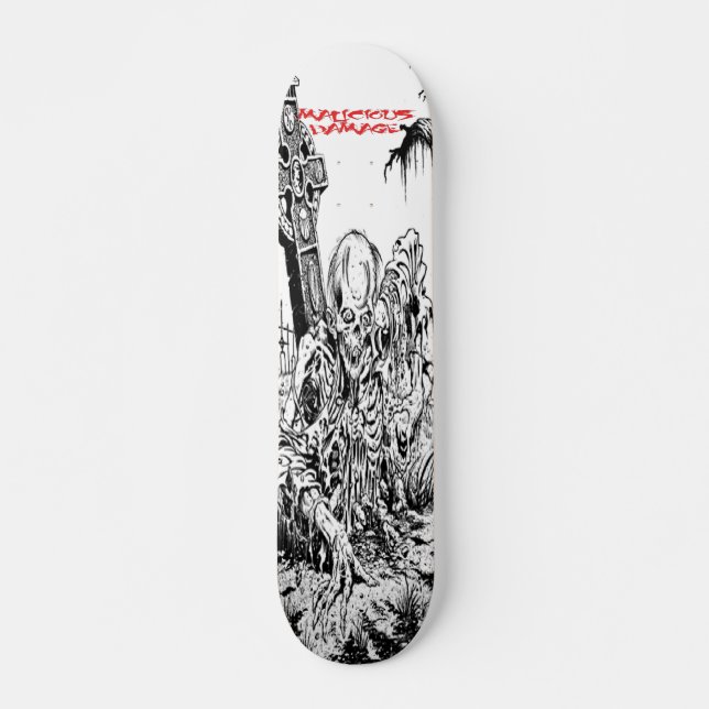 ONDSINT SKADEZOMBIESKATEBOARD SKATEBOARD BRÄDA 20,5 CM (Framsida)