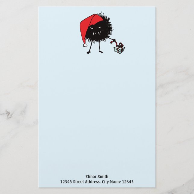 Ondsk Kryp-uppackning av julafton Brevpapper (Framsida)