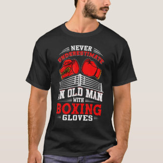 Ondska inte en gammal man med boxningshandskar  t shirt