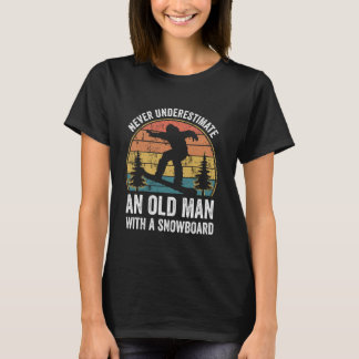 Ondska inte en gammal man med en snowboard t shirt