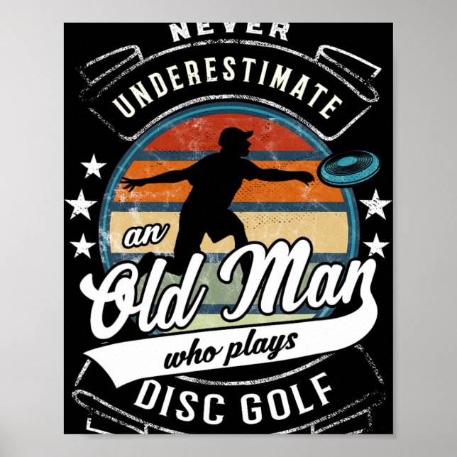 Ondska inte en gammal man som spelar discgolf poster (Framsidan)