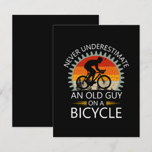 Ondska inte underskatta en gammal man på en cykel OSA kort
