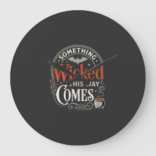 Ondska kommer Halloween-design_1 Stor Klocka