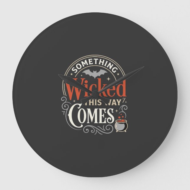 Ondska kommer Halloween-design_1 Stor Klocka (Framsida)