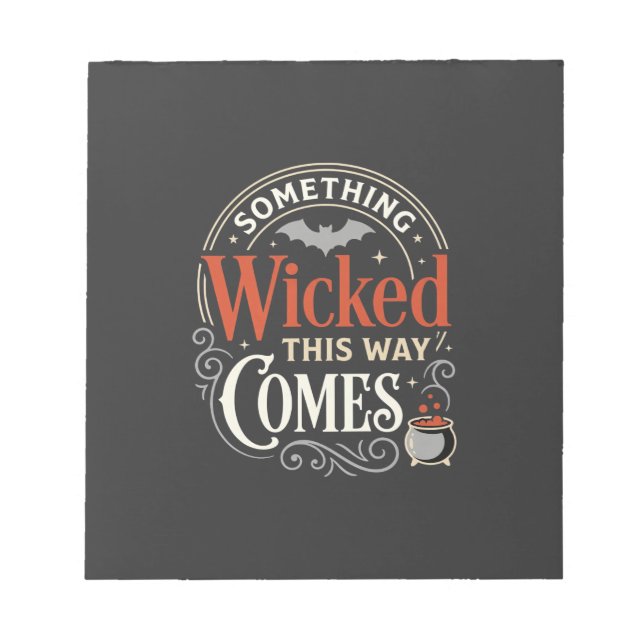 Ondska Kommer Så Här Halloween Design_1 Anteckningsblock (Framsida)