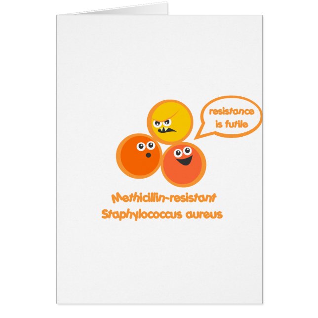 Ondska MRSA Hälsningskort (Framsidan)