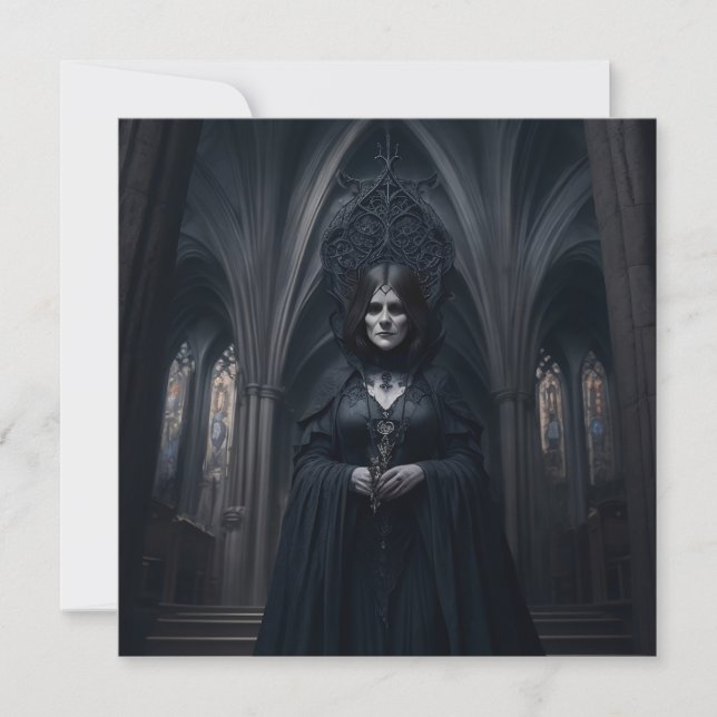 Ondska Witch in Cathdral Greeting Card Julkort (Framsida)