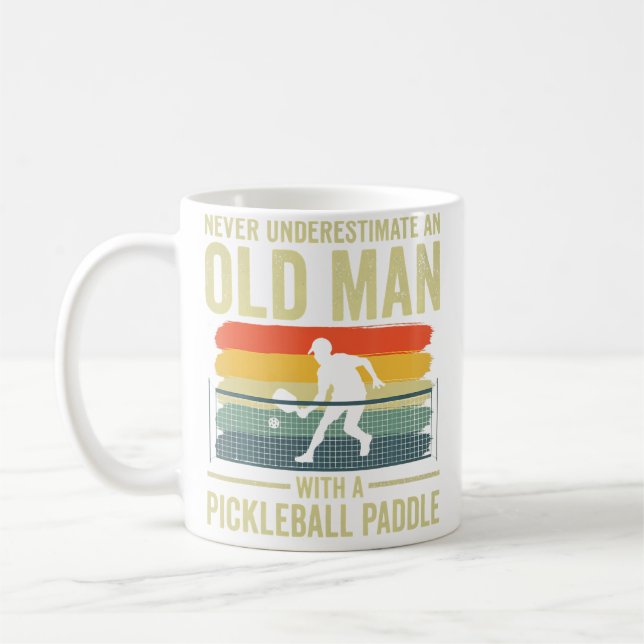 Ondskaffa Aldrig En Gammal Man Män Farfar Pickleb Kaffemugg (Vänster)
