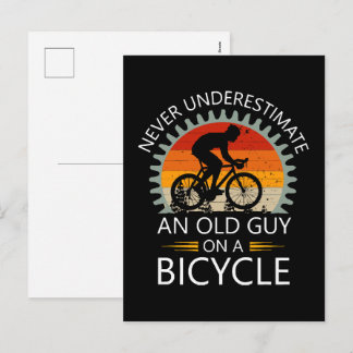 Ondskaffa aldrig en gammal man på en cykel helg vykort