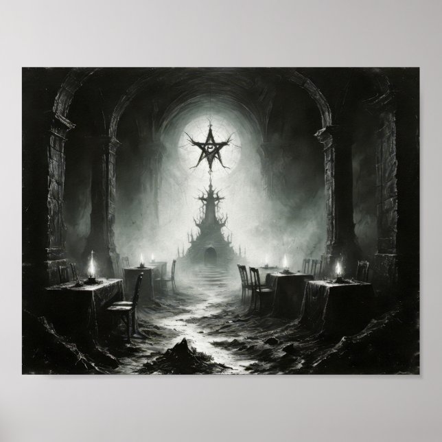 Ondskans Förbannade Kyrka Poster (Framsidan)