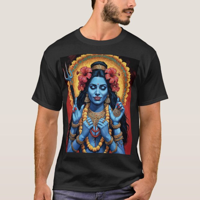 Ondskans Förstörarinna Gudinnan Kali T Shirt (Framsida)