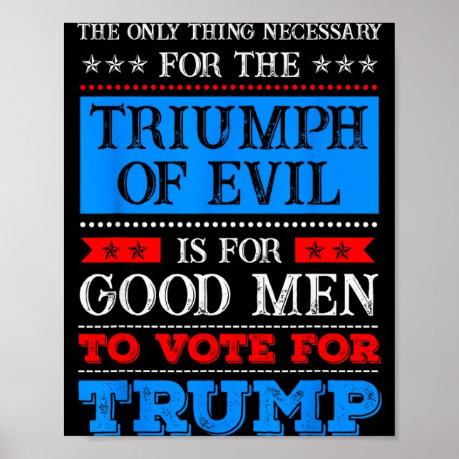 Ondskans triumf Anti Trump Poster (Framsidan)