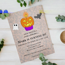 Ondskefull födelsedagscupcake till Halloween