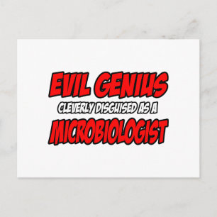 Ondskefull geni... mikrobiolog vykort