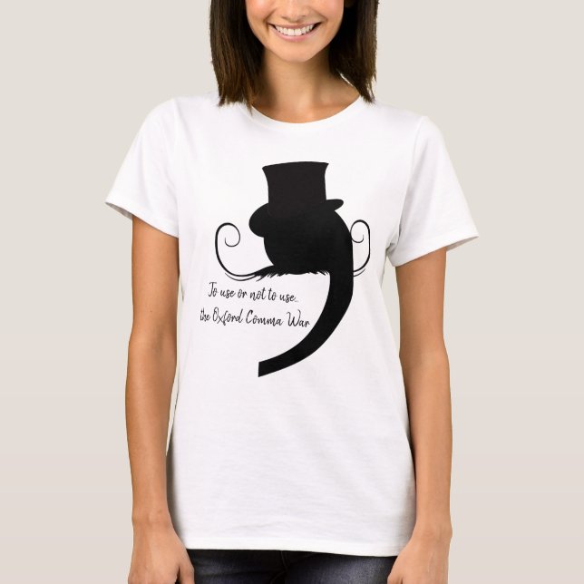 Ondskefull kommatecken, Oxfordkommadebatt T Shirt (Framsida)