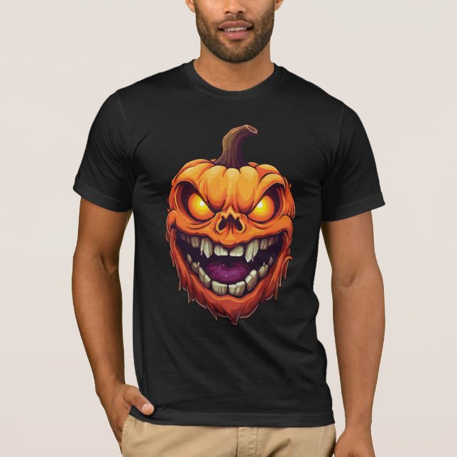Ondskefull leende pumpahuvud t shirt (Framsida)