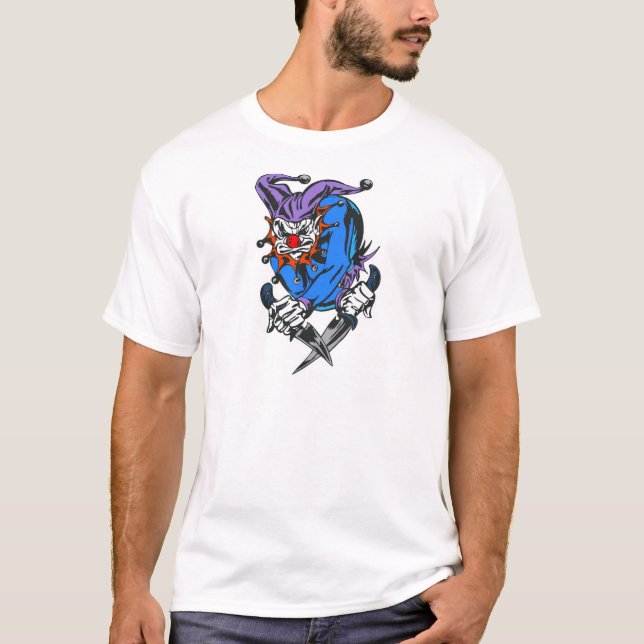 ondskefull mördarcirkusklovn tee shirt (Framsida)