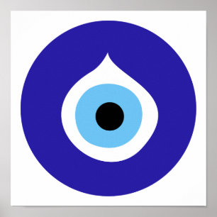 ondskefull öga-symbol gammal nazar fatima talisman poster