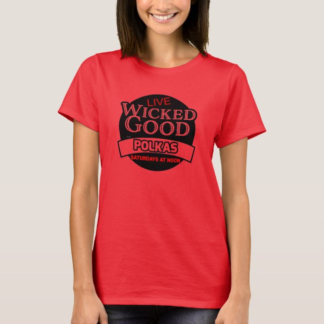 Ondskefulla Bra Polka-Tröja T Shirt (Framsida)