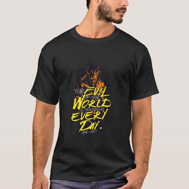 Ondsken utbildar sig varje dag i hårt arbete t shirt (Framsida)