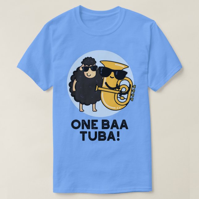 One Baa Tuba Funny Music Sheep Pun 1 T Shirt (Design framsida)