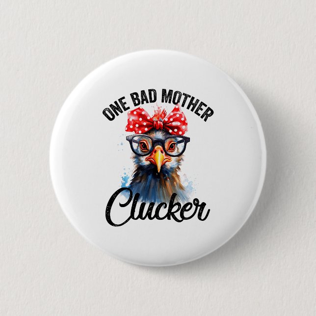 One Bad Mother Clucker Funny Chicken  Knapp (Framsida)
