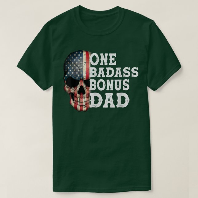 One Badass Bonus Pappa Birthday Fars dag Gift  T Shirt (Design framsida)
