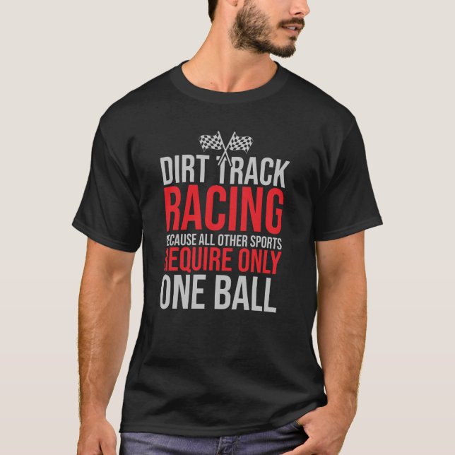 One Ball | Funny Men’s Racing T-Shirt (Framsida)